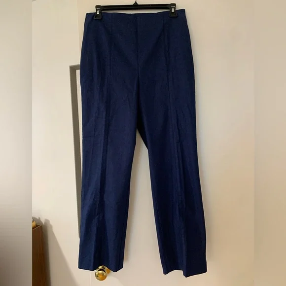 NWT Ann Taylor Side Zip Pencil Pant in Polished Denim - dark rinse - Picture 3 of 5